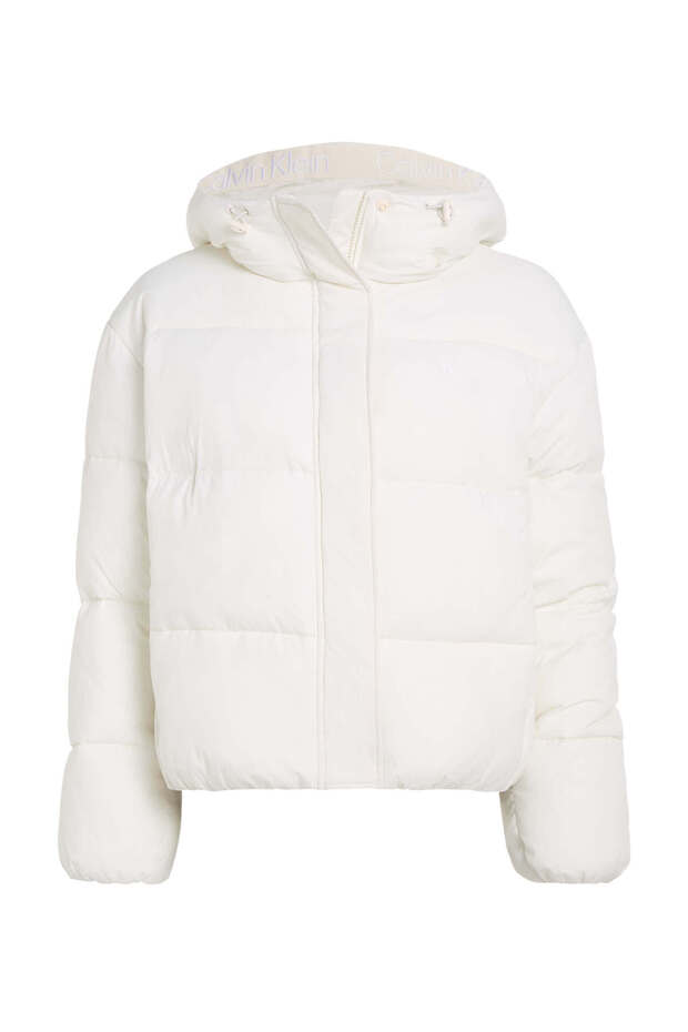 LOGO SHORT HOODED PUFFER - 4