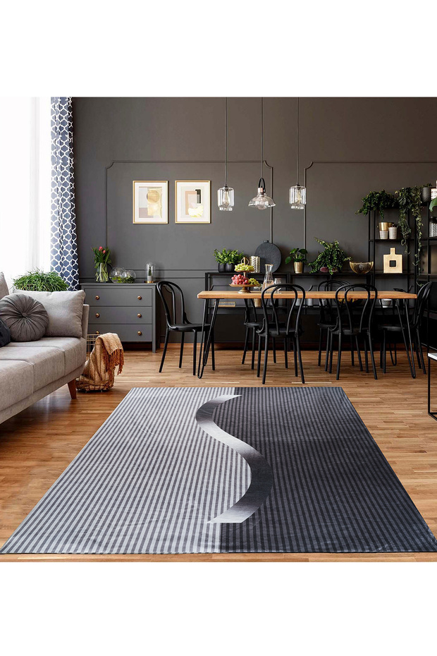 Modern Patterns Velvet Textured Elastic Sponge Non-Slip Washable Carpet Cover - 9 M2 - 1