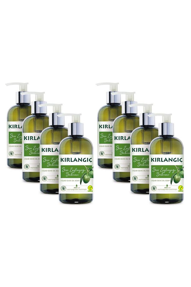 KIRLANGIÇ 400 ML ZEYTİNYAĞLI VEGAN SIVI SABUN * 8 ADET - 1