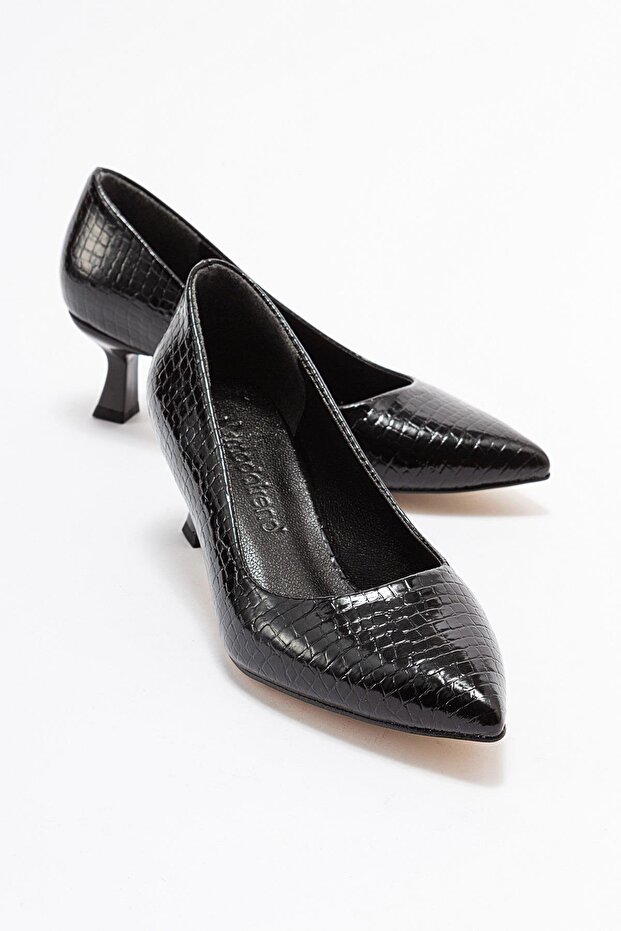 Women's Stiletto Shoes BLACK CROCO