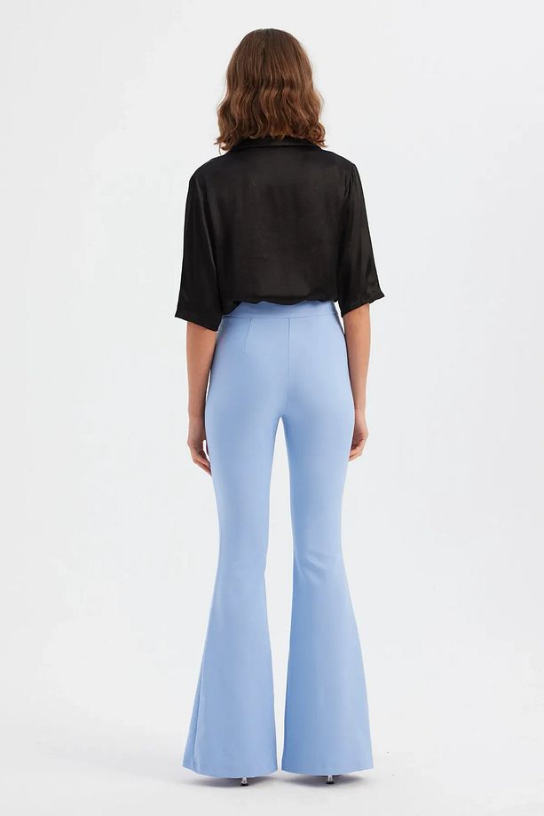 Ön Dikişli Yüksek Bel Oversize Pantolon - 4