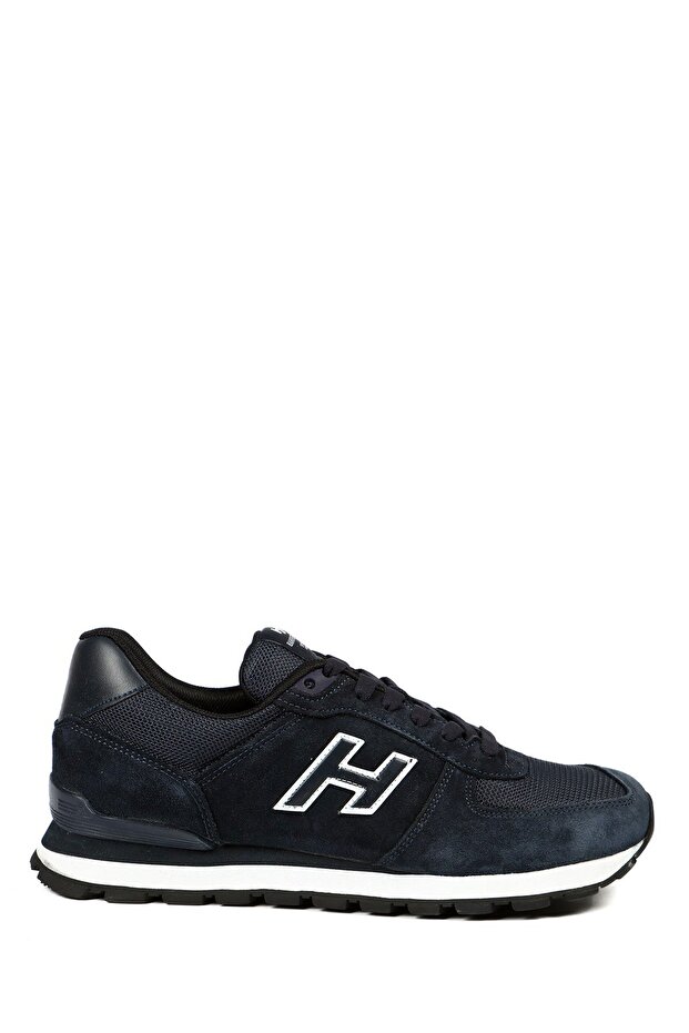 Men's Navy Blue Genuine Leather Shoes 19250