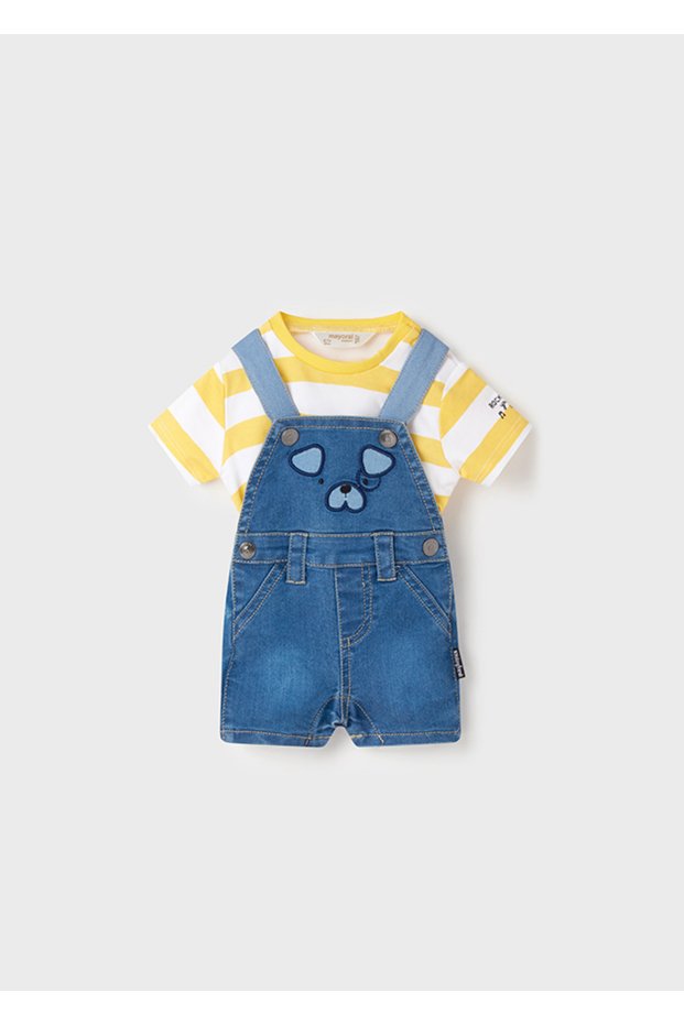 Baby Boy Summer T-Shirt Denim Solapet Shorts Set of 2 1680