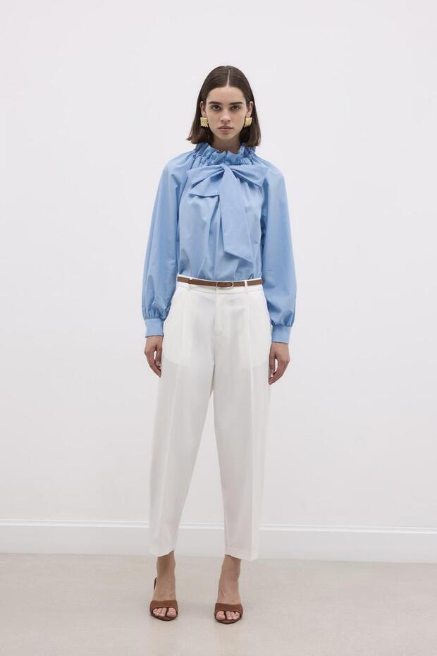 Ecru Belted Riding Pants