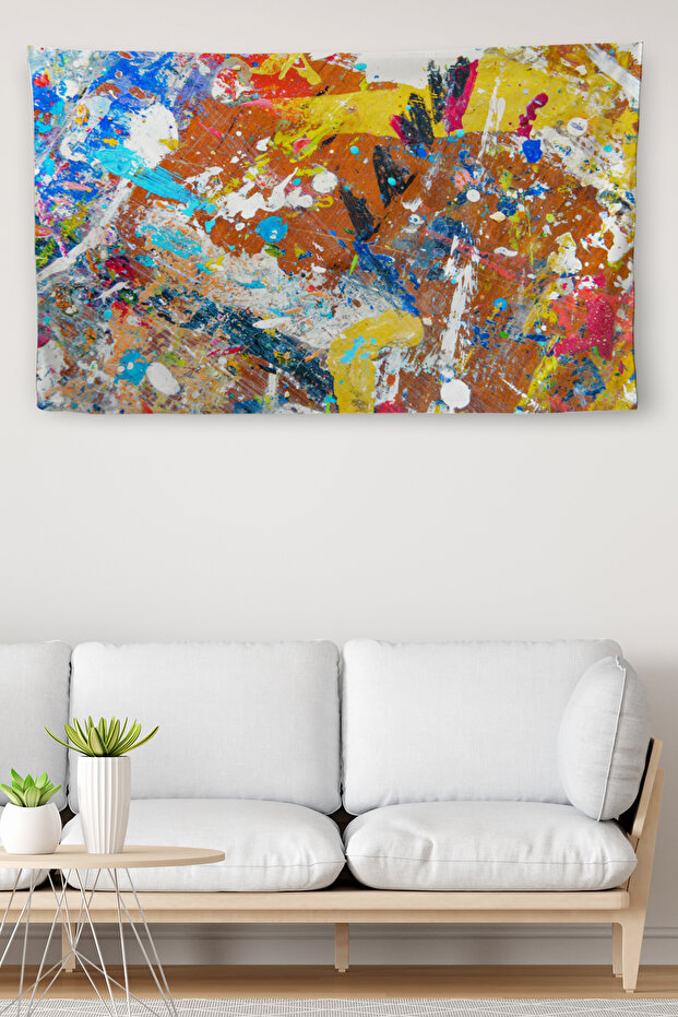Wall Cloth Abstract Oil Painting Looking Quality Canvas Wall Tapestry-3995