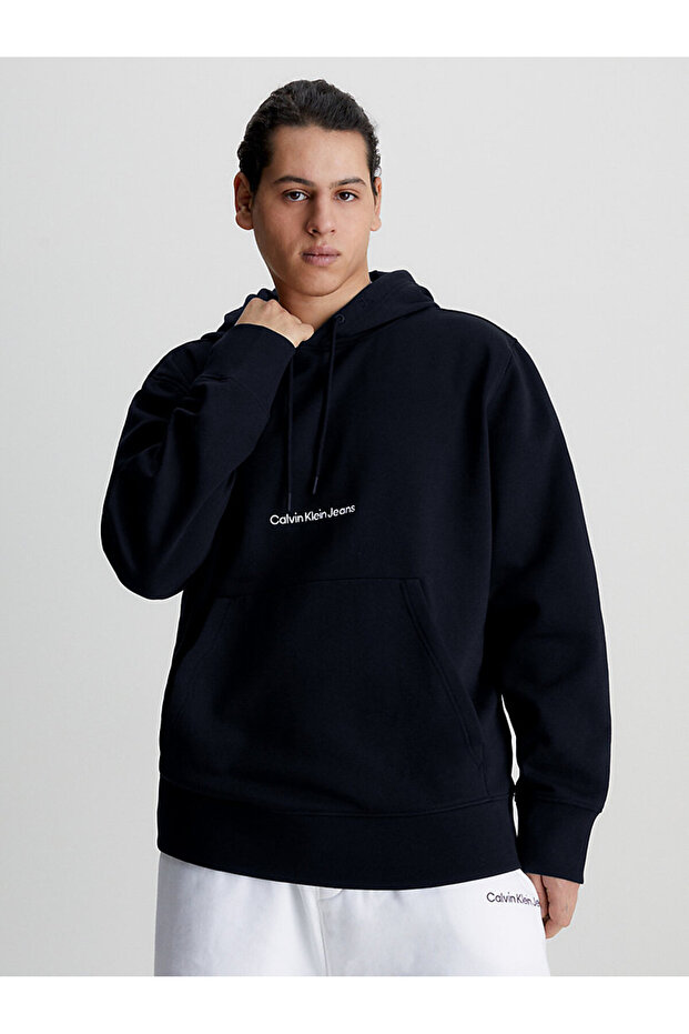 Erkek Institutional Logo Hoodie Sweatshirt - 3