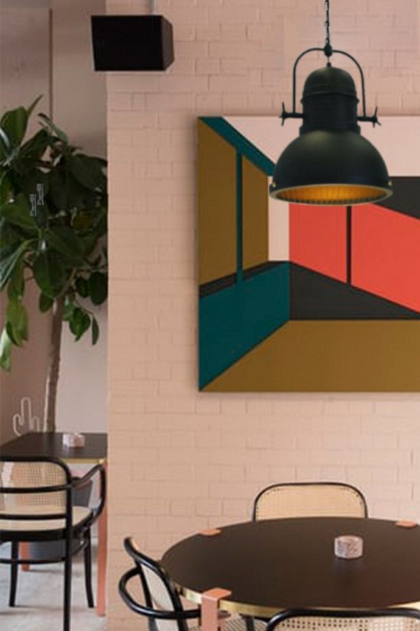 Kafes Siyah Tekli Avize Salon Cafe Restoran Butik Otel Kuaför Avizesi Lamba Sarkıt Aydınlatma - 6