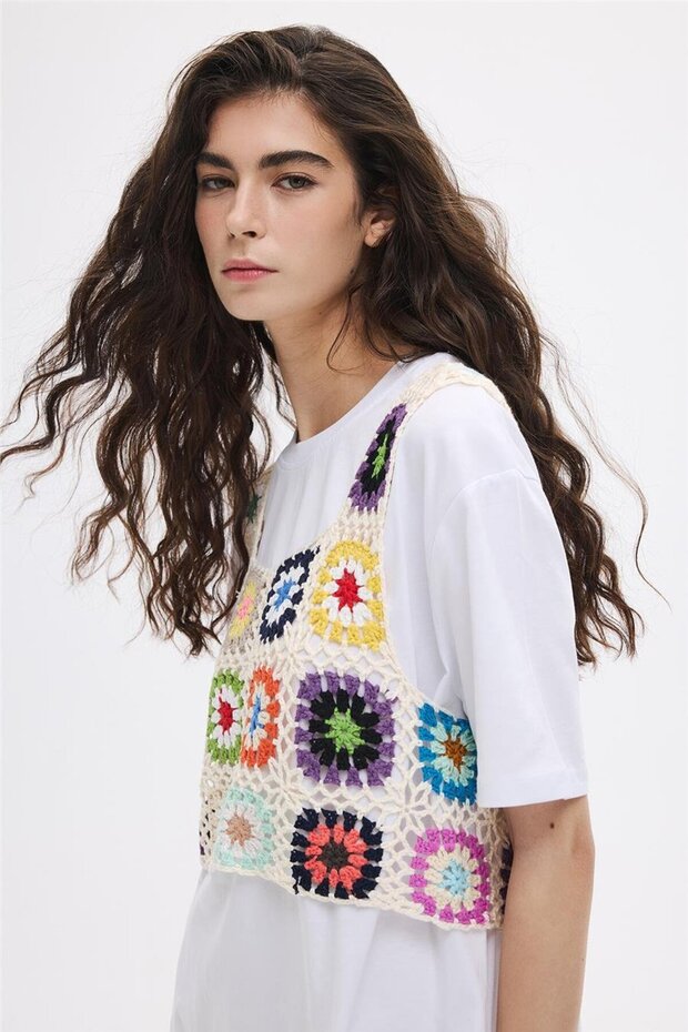 Renkli Patchwork Bluz - 3