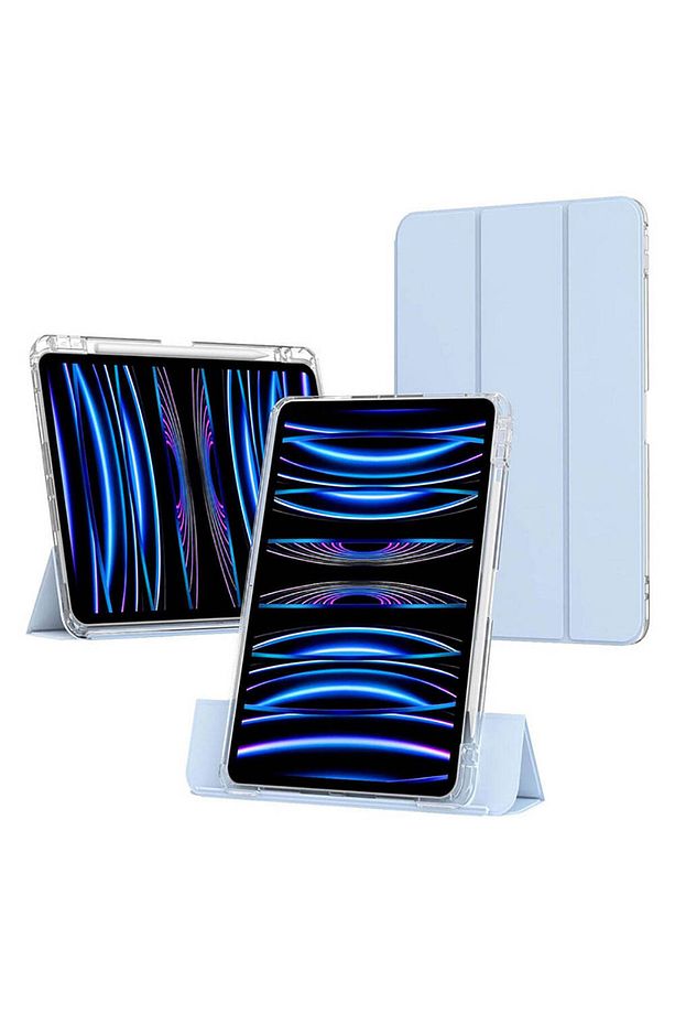 Apple iPad 10. Nesil 10.9 Kılıf Kalem Bölmeli Akrilik Şeffaf Ayrılabilir Case A2696 A2757 A2777 - 1
