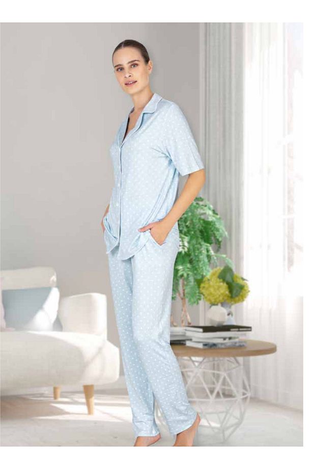 Kısa kollu pijama takımı - 1