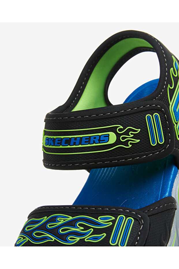 Thermo - splash - heat - flo big boy's black light-up sandals 400109l bblm - 8