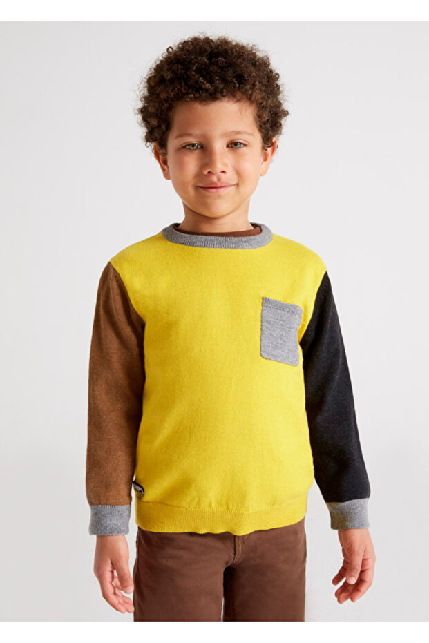 Boy's Pocketed Knitwear Sweater 4388