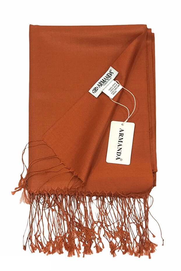 İpek Şal - Kiremit - 1