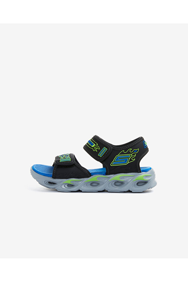 Thermo - splash - heat - flo big boy's black light-up sandals 400109l bblm - 1