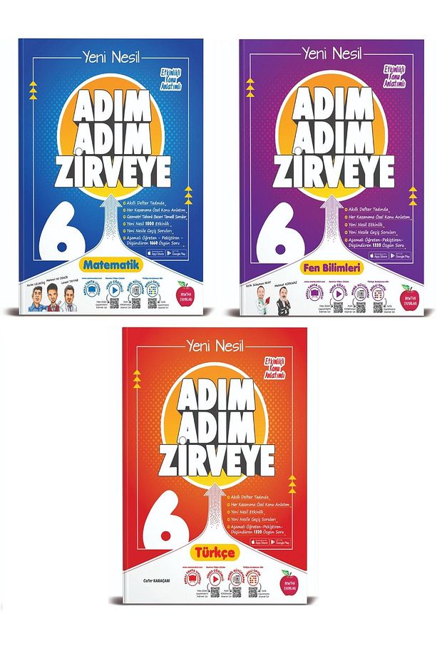Newton 6. Sınıf Matematik Fen Türkçe Adım Adım Zirveye Soru Bankası 3 Kitap - 1