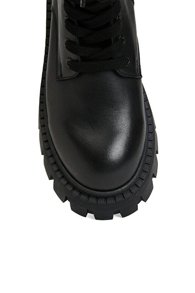 Siyah Kadın Deri Bot - 4