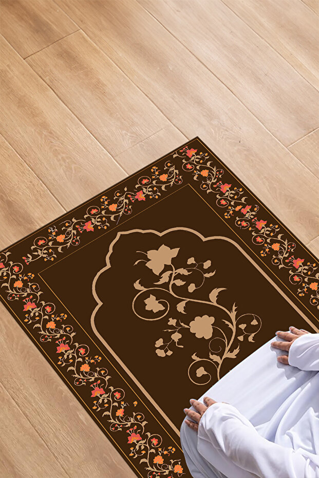 Digital Printed Non-Slip Base Washable Gift Dowry Prayer Mat Prayer Rug