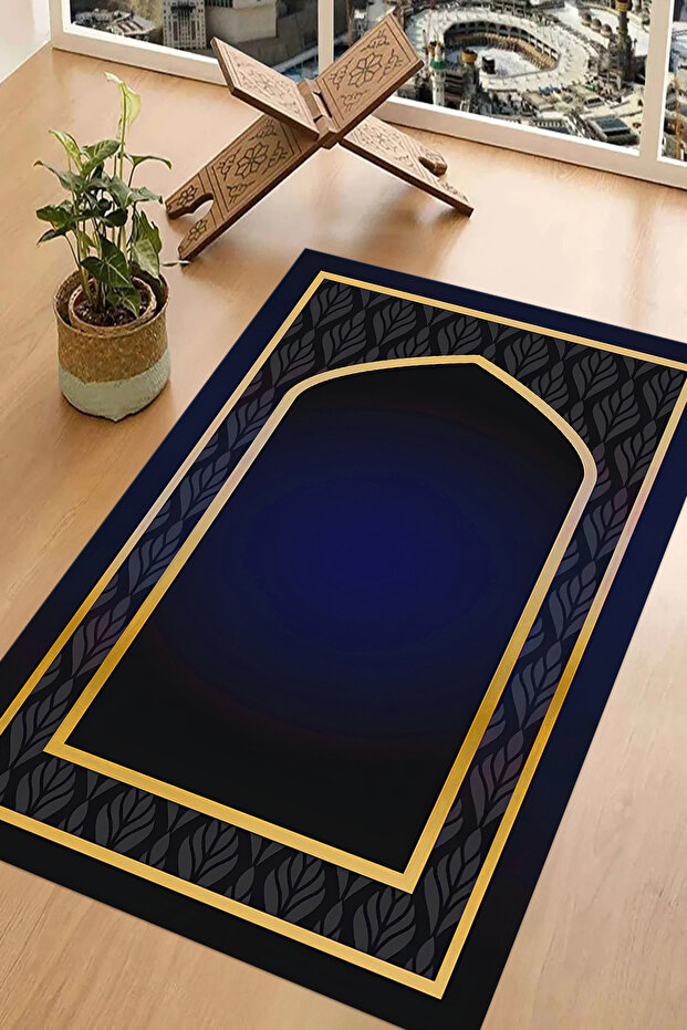 Digital Printed Non-Slip Base Washable Gift Dowry Prayer Mat Prayer Rug