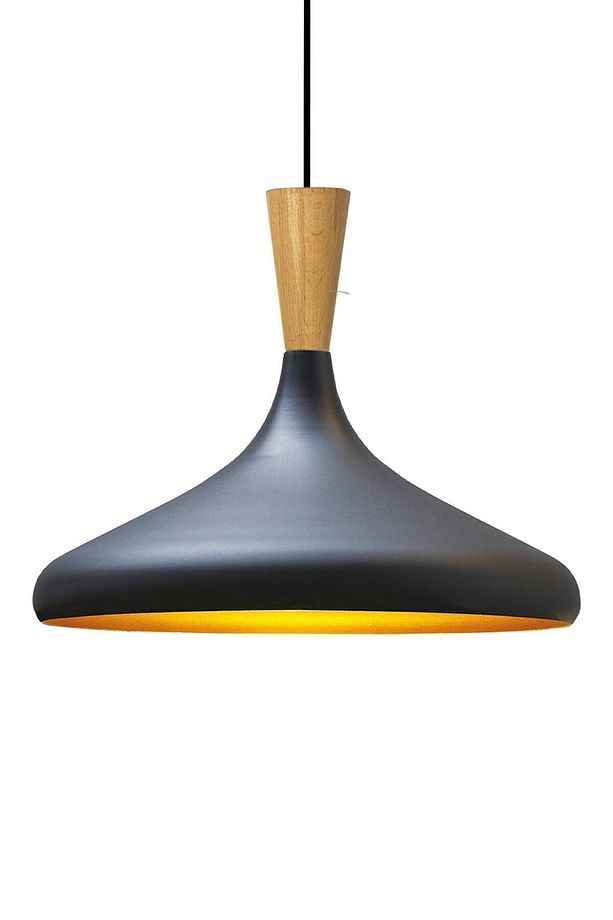 Champion Siyah Ahşap Huni Tekli Avize Sarkıt Salon Mutfak Cafe Butik Lamba Aydınlatma Avizeler - 4
