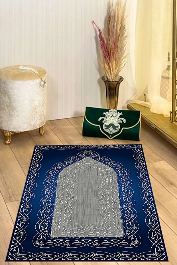 Digital Printed Non-Slip Base Washable Gift Dowry Prayer Mat Prayer Rug
