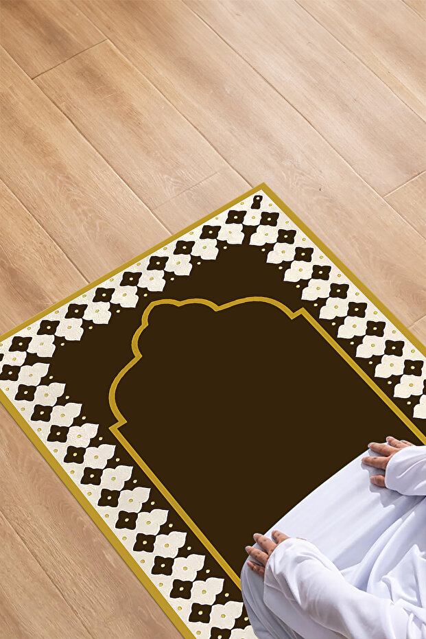 Digital Printed Non-Slip Base Washable Gift Dowry Prayer Mat Prayer Rug