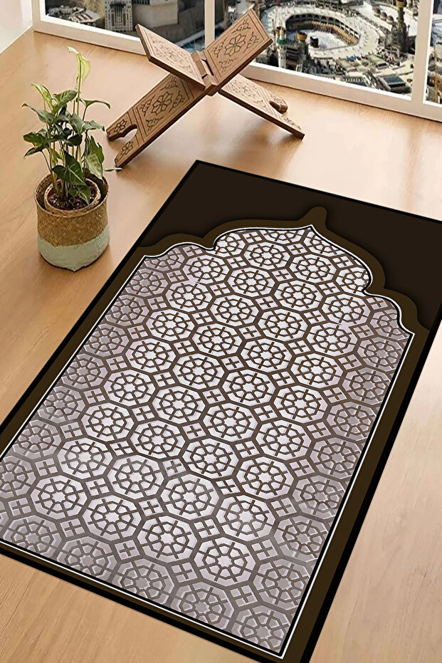 Digital Printed Non-Slip Base Washable Gift Dowry Prayer Mat Prayer Rug