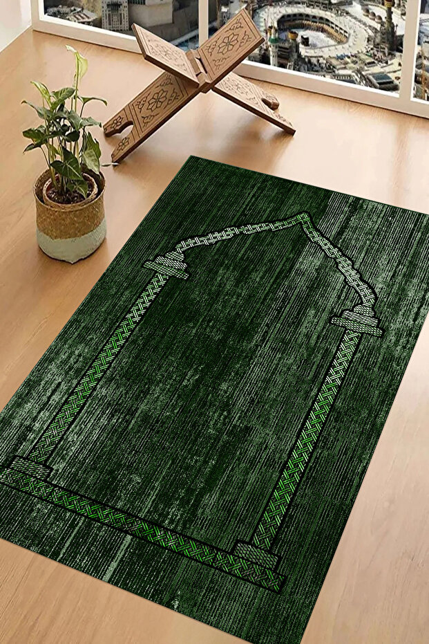 Digital Printed Non-Slip Base Washable Gift Dowry Prayer Mat Prayer Rug
