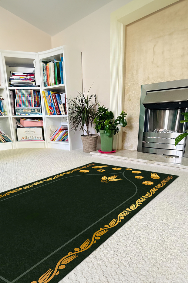 Digital Printed Non-Slip Base Washable Gift Dowry Prayer Mat Prayer Rug