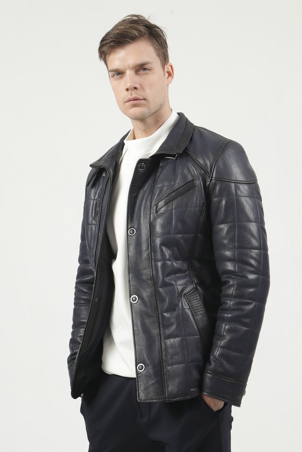 Men's Jumbo Real Leather Coat