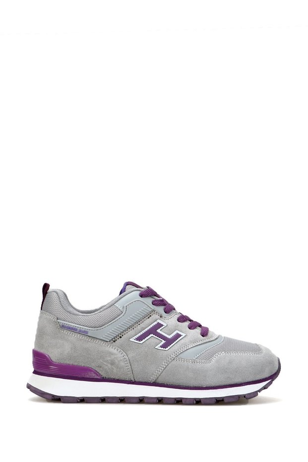 Uruguay Genuine Leather Ciment-purple Women's Sports Shoes