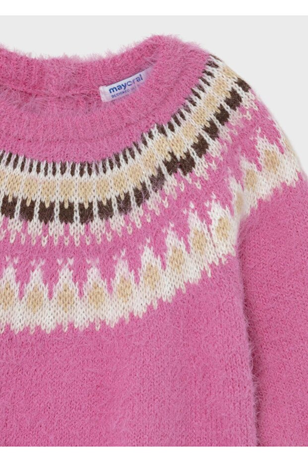 kız bebek örme kazak 2384 - 2