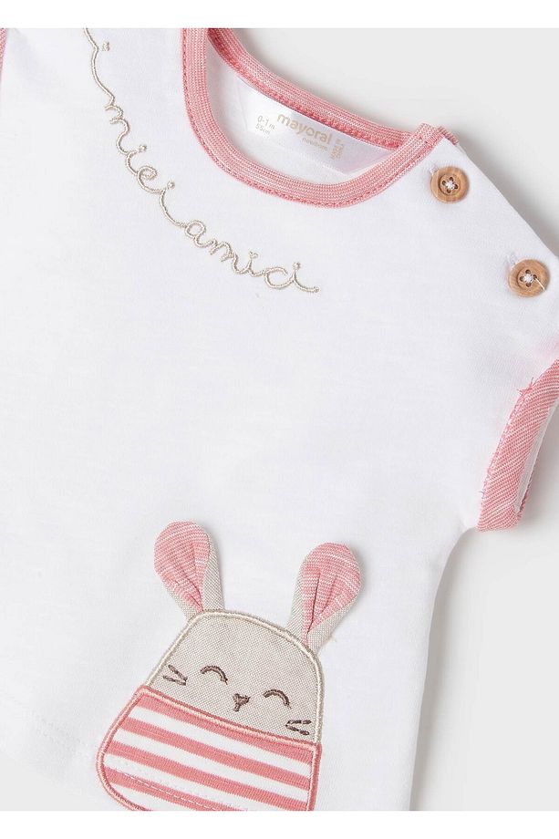 kız bebek yazlık tişört şort 4 lü set 1623 - 4