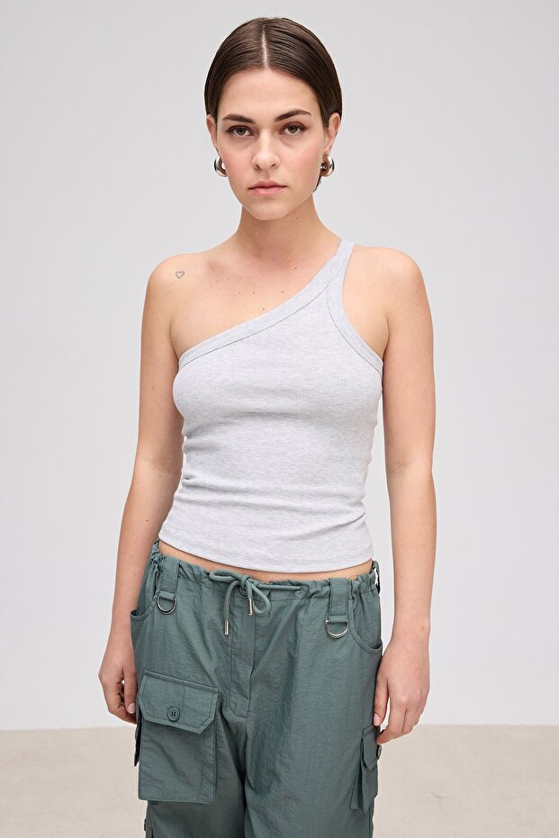 One shoulder basic top - 4