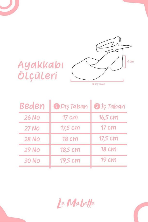 Pembe Simli Topuklu Kız Çocuk Ayakkabı - 4