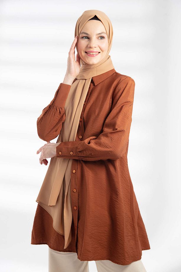 Krep Şal Camel - 5
