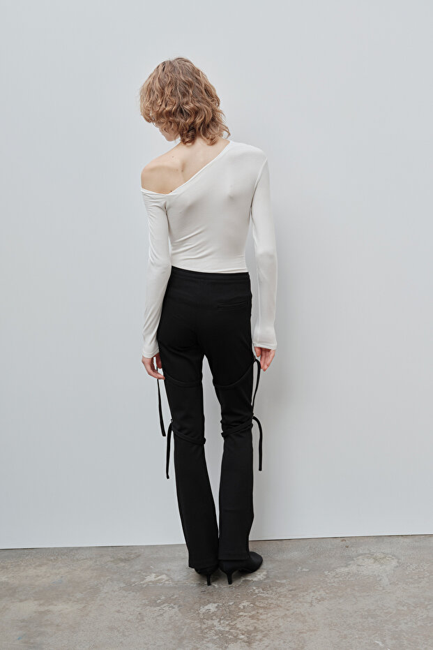 Minge asimetrică cu mânecă lungă - 5