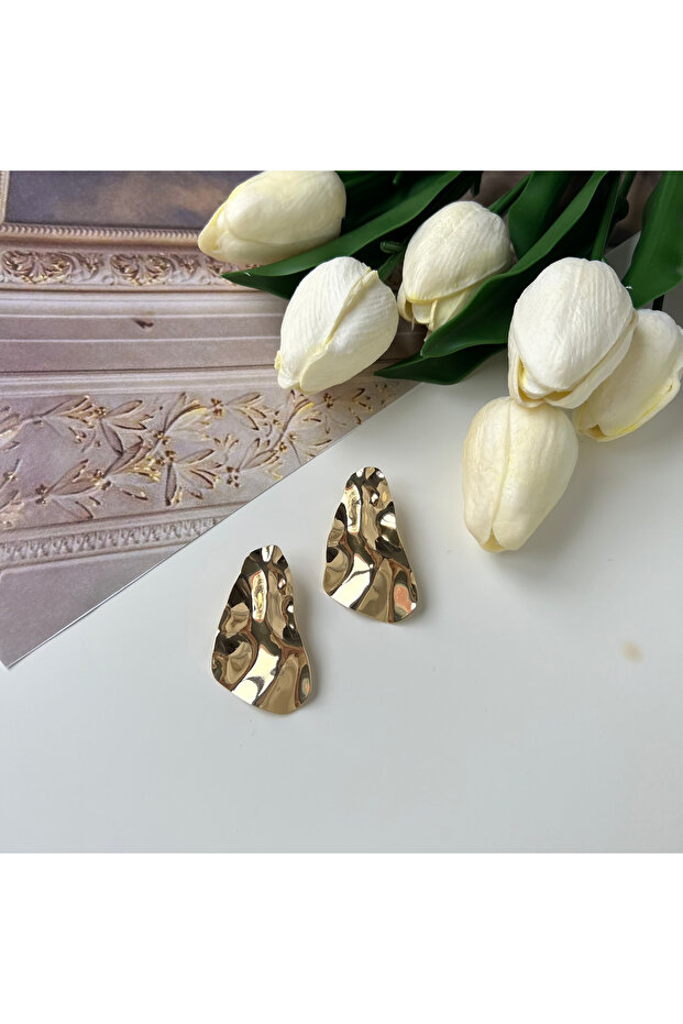 Plaka Dalgalı Küpe - 1