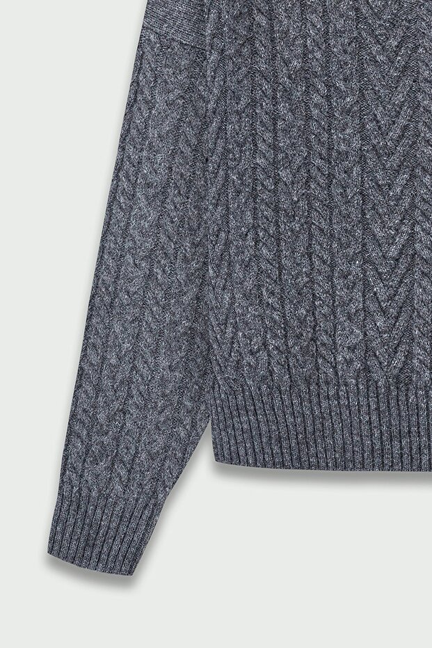 Rollkragenpullover mit Reißverschluss - 7