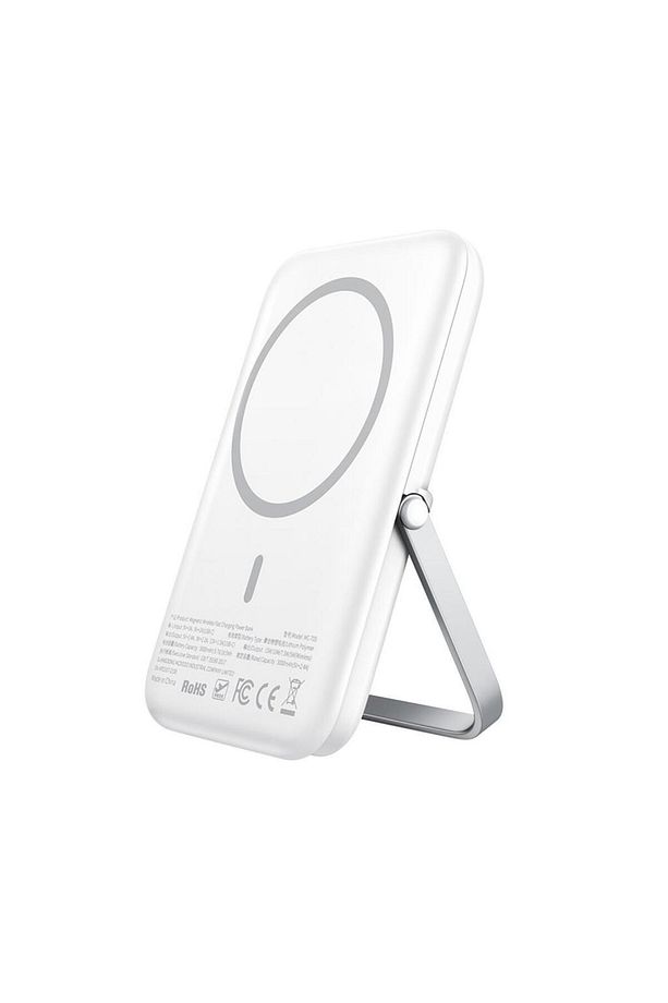 Mc-7051 5000mah 15w Standlı Manyetik Magsafe Hızlı Kablosuz Powerbank Beyaz - 1