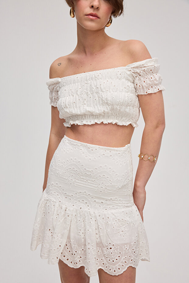 Set Brodat Scallop - 1