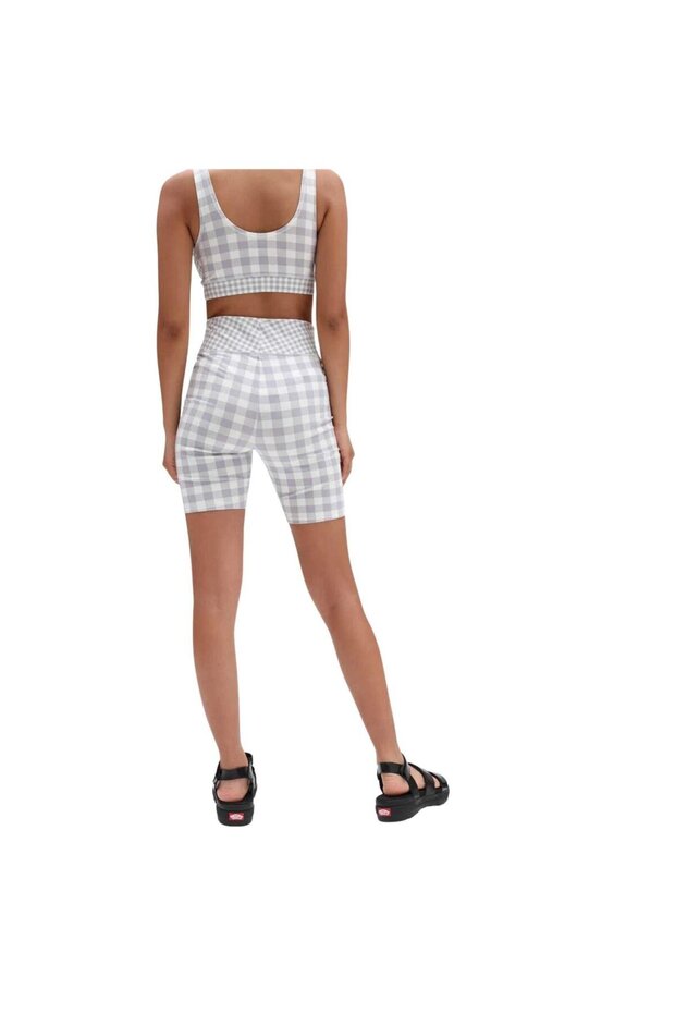 Mixed Up Gingham Mor Şort - 6