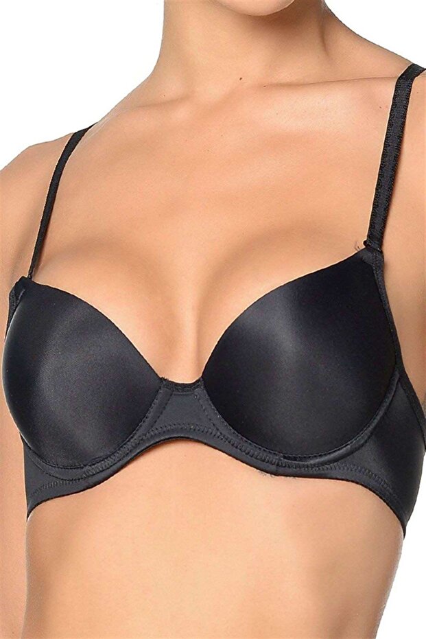 Dolgusuz Sütyen - Siyah Renk-Şık Tasarımlı-Basic Cup - 1