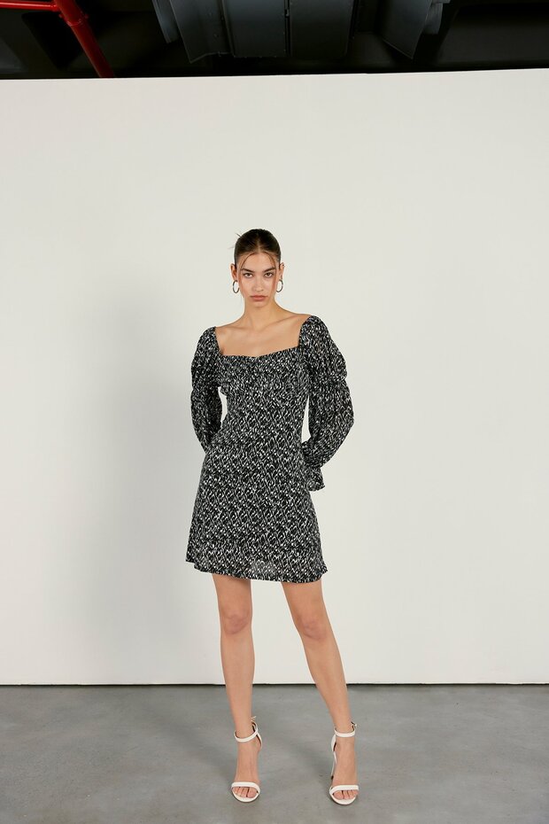 Patterned Mini Dress - 2