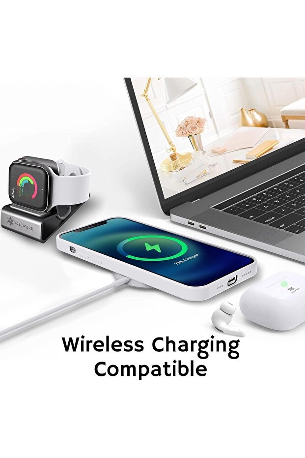 غطاء ناعم من السيليكون متوافق مع هاتف iPhone 15 PRO MAX مصنوع من الألياف الدقيقة المقاومة للخدش (أبيض) - 3