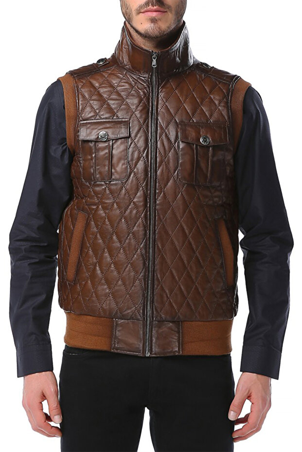 Erkek Camel Yelek - 3