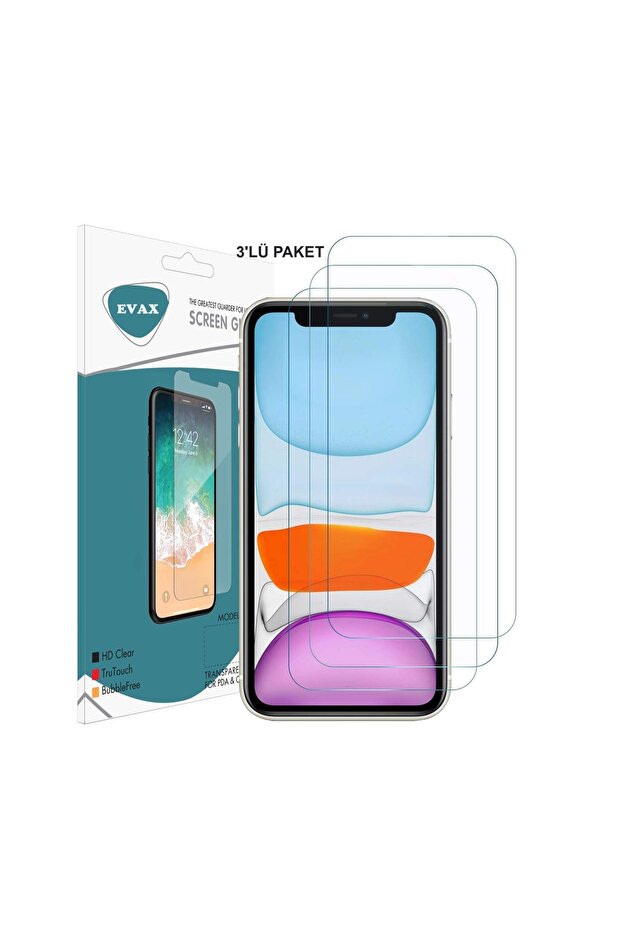 3 عبوات من واقي الشاشة الزجاجي المقوى HD+ المتوافق مع iPhone 11 (عبوة من 3 قطع) - 1