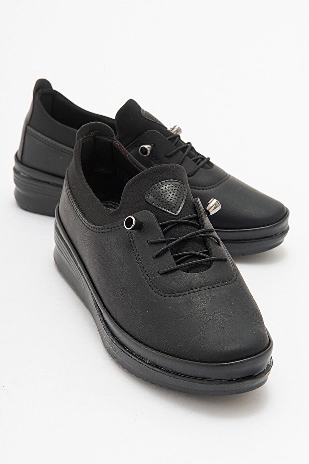 Non-Slip Elastic Casual Shoes BLACK ZIMRUT BLACK