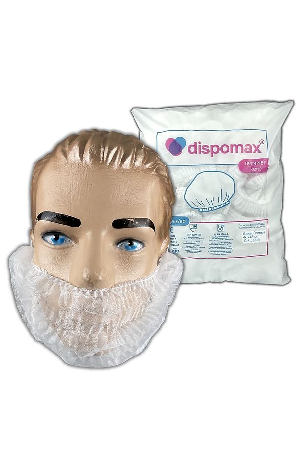 Dispomax Tek Kullanımlık Sakal Bonesi 100 Adet - 1