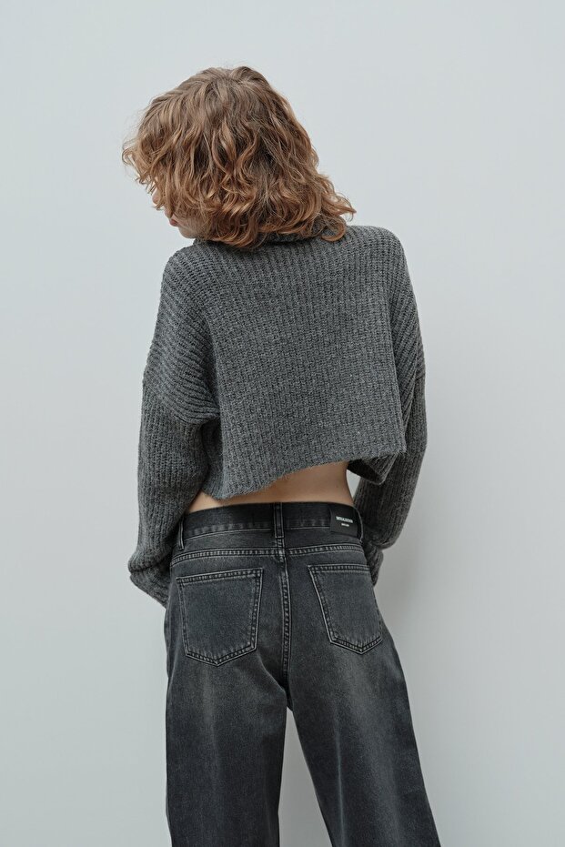 Rollkragenpullover in Grau - 5