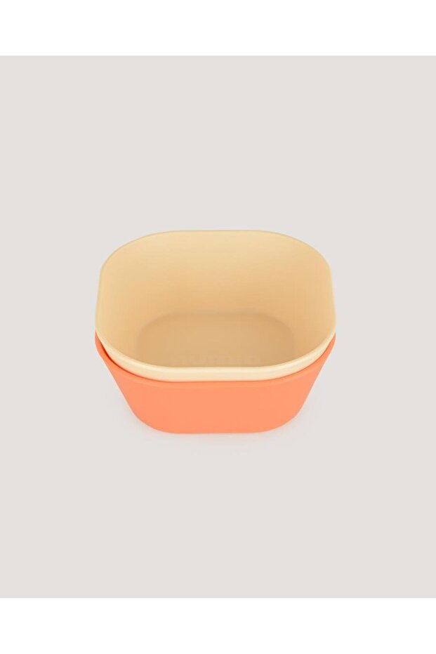Let's Be Child 2-Pack Square Bowl Peach-Vanillia